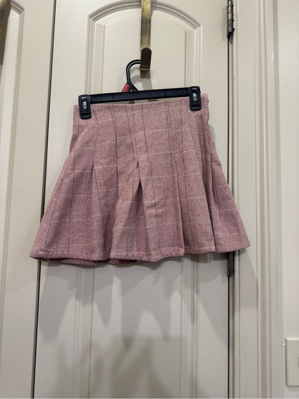 Fashion Nova Blush Pink Pleated Skater Mini Skirt
